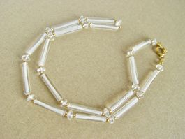 Collier Bergkristall mit vergoldetem Silber 925 Verschluss