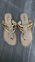 Zehentrenner - 40 - Sandalen mit Schmucksteinen