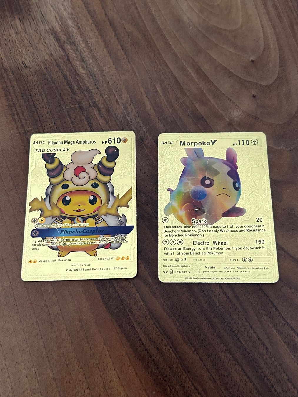 Pokémon Sammelbilder & Trading cards: Pokémon Karten Pikachu Mega Ampharos Morpeko V Gold – Gebraucht aus Schötz von chousan