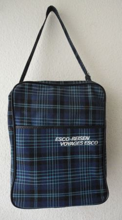 Vintage Umhänge-/Reise-/Handgepäcktasche Esco Reisen 1970er