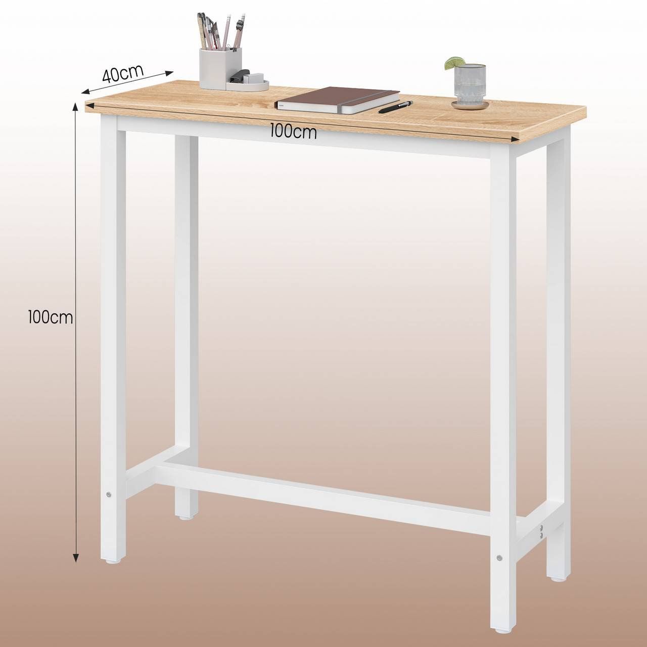 Tavoli: Bartisch Esstisch Bistrotisch Stehtisch Eiche Hell Weiss – Nuovo e nell'imballaggio originale da Kreuzlingen venduto da DealBlitz 2