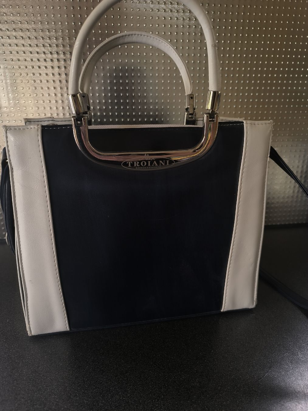 Borse da donna: Edle Vintagetasche in blau/crème – Usato da Schaffhausen venduto da gab_v5qf 1