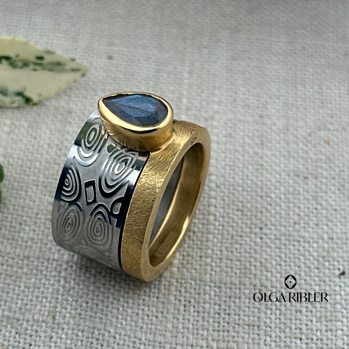 Olga Ribler Ringe: Ring Set 2 Ringe mit Labradorite Grösse 60 – Neu (gemäss Beschreibung) aus Luzern von Schmuckoutlet 3