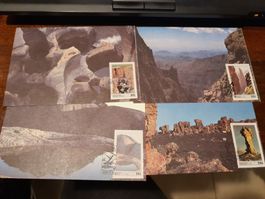 Superbe collection de cartes postales paysages + timbres!