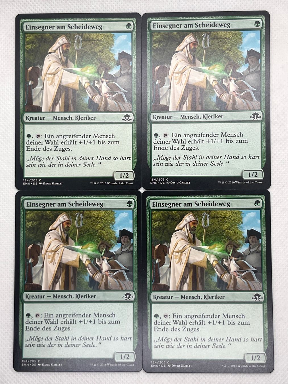 Magic The Gathering Carte collezionabili: MTG Einsegner am Scheideweg EMN 154 Deutsch Common 4x – Usato da Hinterkappelen venduto da Kim1992