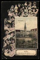 Grusskarten-AK Köln-Kalk, Blick auf den