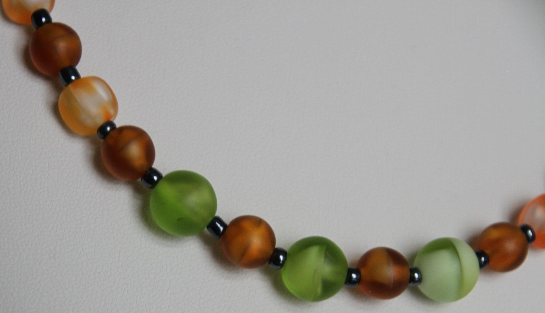 Ketten: NEU: Modeschmuck Kette Collier Glasperlen und Edelstahl – Neu (gemäss Beschreibung) aus Matten b. Interl von EdelsteineundSchmuck 2