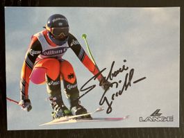 Signierte Autogrammkarte Sabine Ginther Ski Alpin