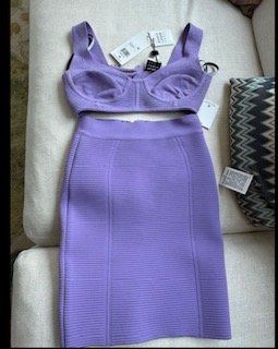 Lotti di vestiti: Superbe Hervé Leger Set Lilac new – Nuovo e nell'imballaggio originale da Zürich venduto da Julianobzh