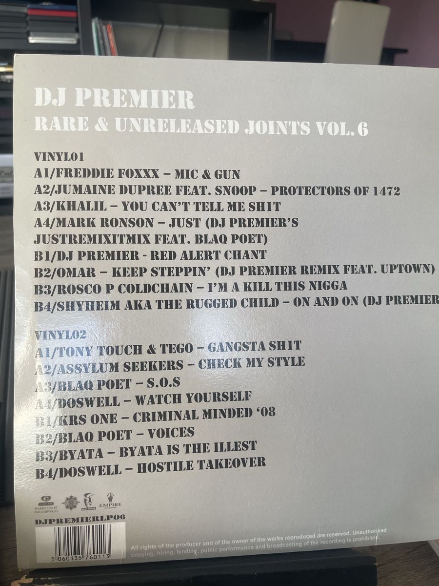 Dischi in vinile: Dj Premier / Rare & Unreleased Vol 6 – Nuovo (secondo la descrizione) da Dagmersellen venduto da stonefinger 1
