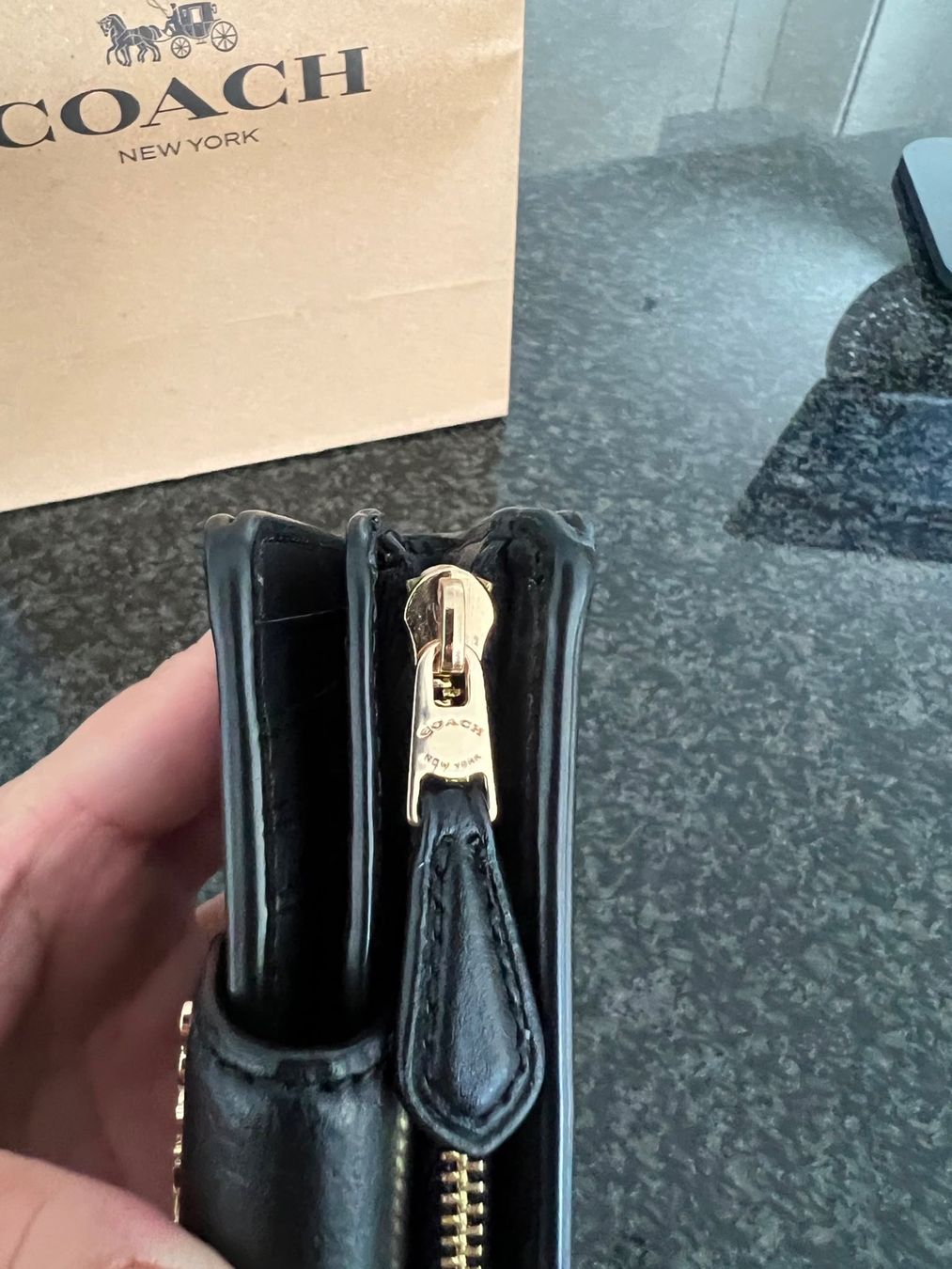 Coach Portamonete: Coach Portemonnaie brown/black – Nuovo e nell'imballaggio originale da Wiedlisbach venduto da Sistershop 6