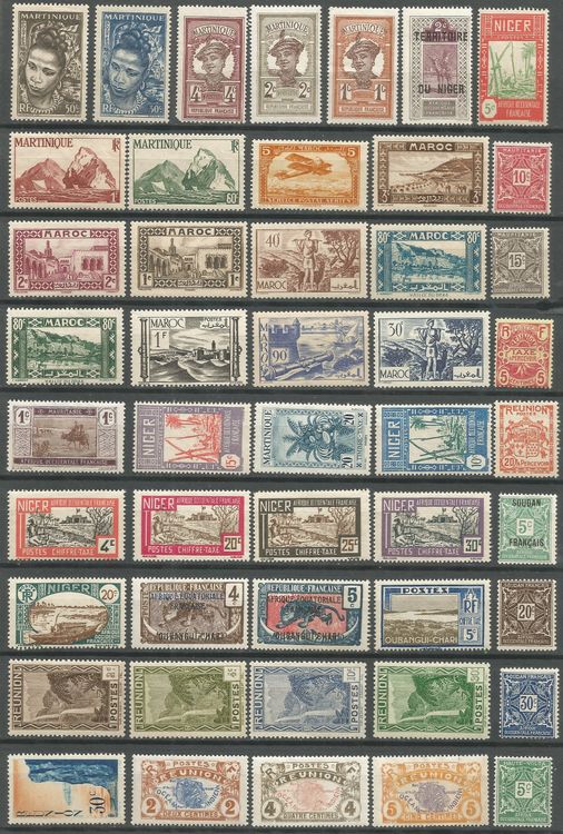 15 Timbres Anciens de divers Colonies Allemandes (Neu (gemäss