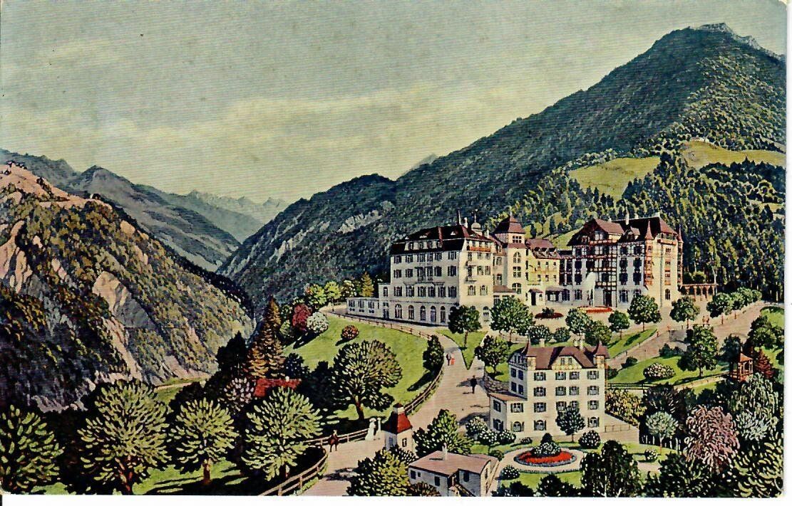 Cartoline postali: Bad und Kurhaus Passugg bei Chur – Usato da Hochdorf venduto da Ziegel-16