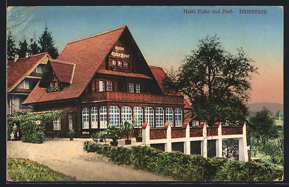 Ansichtskarten: AK Immensee, Hotel Eiche und Post – Gebraucht aus Berlin von bartko-reher