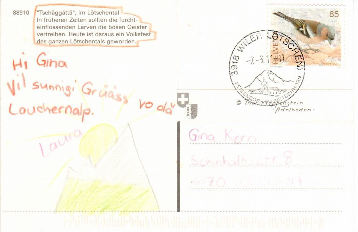 Cartes postales: Tschäggättä – D'occasion à Wolhusen par Curver9 1