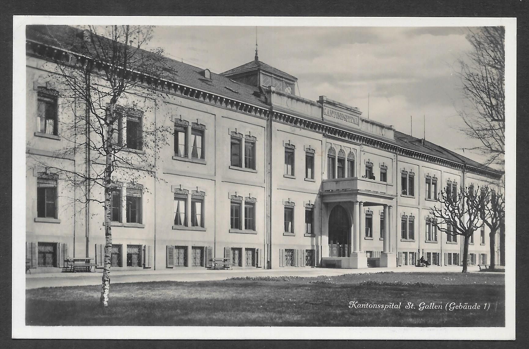 Cartoline postali: St. Gallen Kantonsspital Gebäude 1 – Usato da Olten venduto da clotaldi