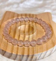 Bracelet en Quartz rose étoilé du Mozambique