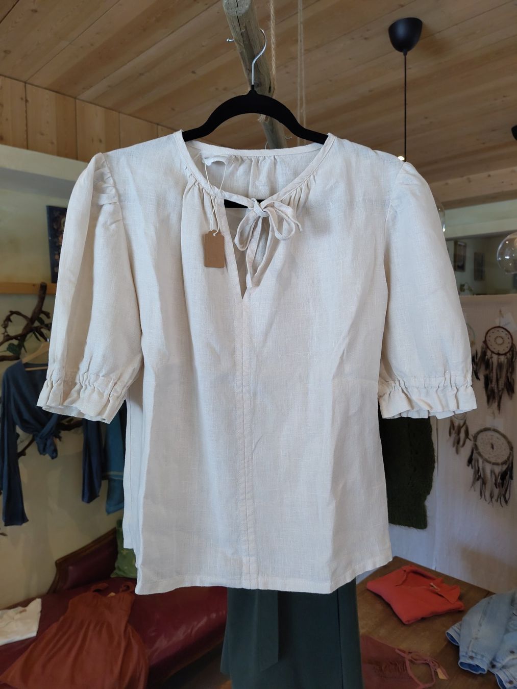 Camicette: Line Handmade Studio bluse creme-weiss S-M – Nuovo (secondo la descrizione) da Losone venduto da ell_nora89