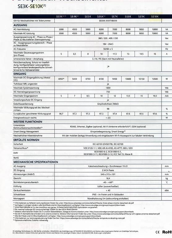 Inverter: Solar Edge SE10K SetAPP Wechselrichter 3 Phase String 10KW A – Usato da Ehrendingen venduto da Abacus1950 4