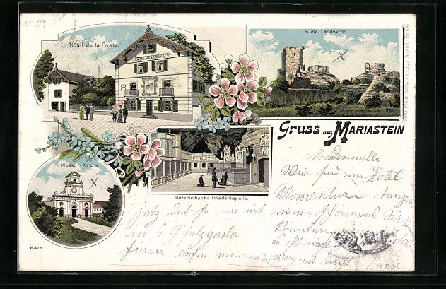 Ansichtskarten: Litho Mariastein, Hotel de la Poste, Rui – Gebraucht aus Berlin von bartko-reher