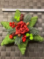 Weihnachtsdeko: Stern mit Rose, Zapfen und Zimt!
