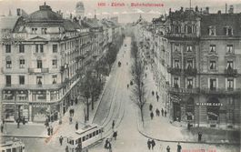 Zürich (ZH) – Die Bahnhofstrasse mit Tram