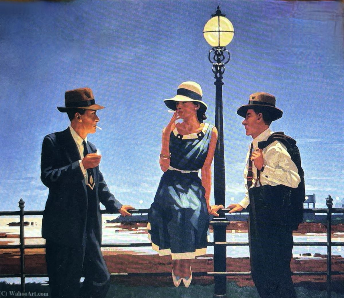 Foto & Immagini: Jack Vettriano, ART Print, passender Vintagerahmen – Usato da Rütihof venduto da Yaro22 1