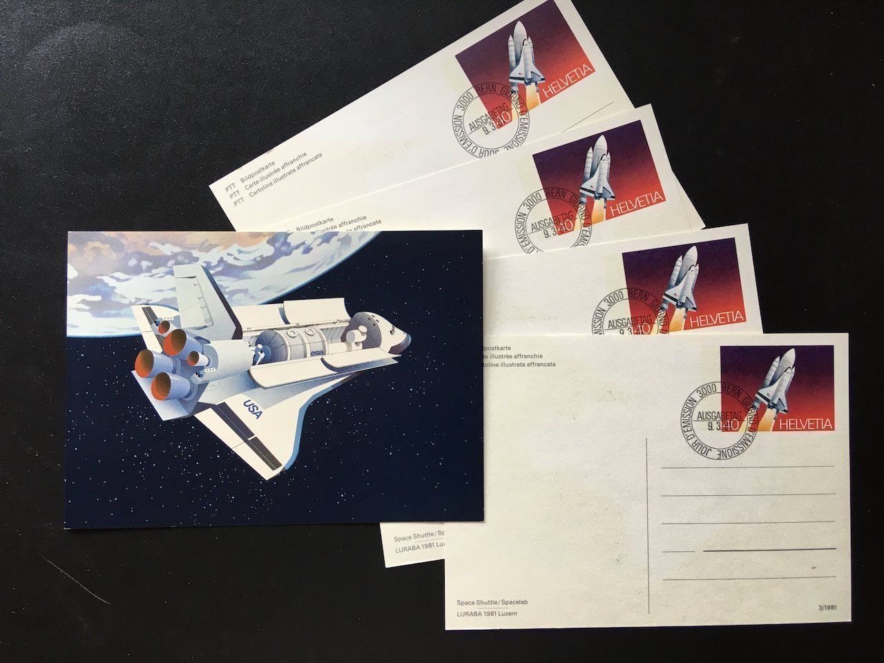 Tutti i francobolli: Ganzsache Space Shuttle LURABA 1981 – Usato da Nesslau venduto da andi_hon