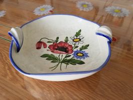 Schale Majolika von SMF Schramberg, original Vintage
