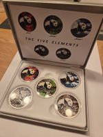 China Panda Münzen "The Five Elements" 5x10 Yuan 2016 Silber