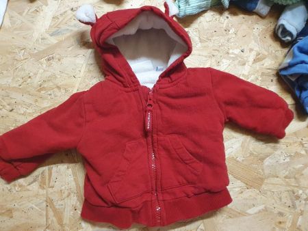 Jacke Plüsch 56 Bär rot