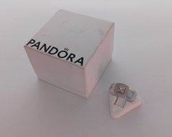 Pandora Siegelring 925 Silber mit ECHTEN DIAMANTEN (0.05 ct)
