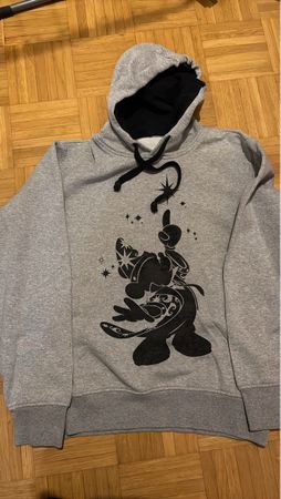Sweat à capuche gris motif Disney, taille L
