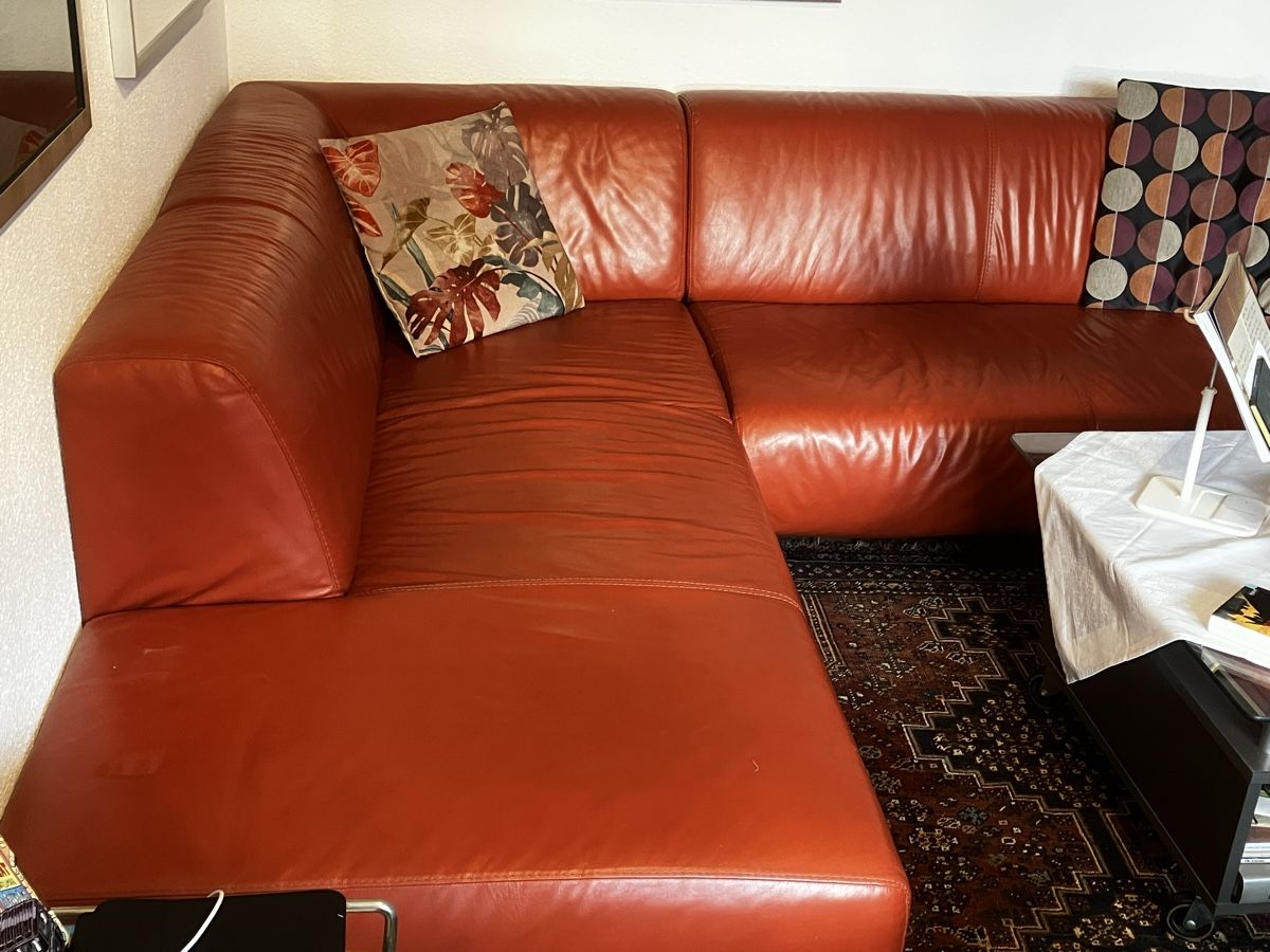 Divani: Ecksofa aus Handschuh weichem Leder – Usato da Grenchen venduto da Danimal72