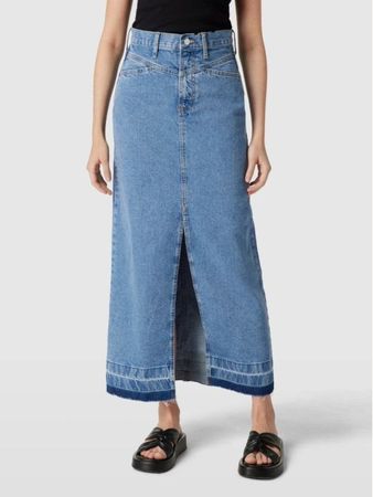 MANGO Jeansrock Maxirock Midi Rock Denimrock Gr.M NEU