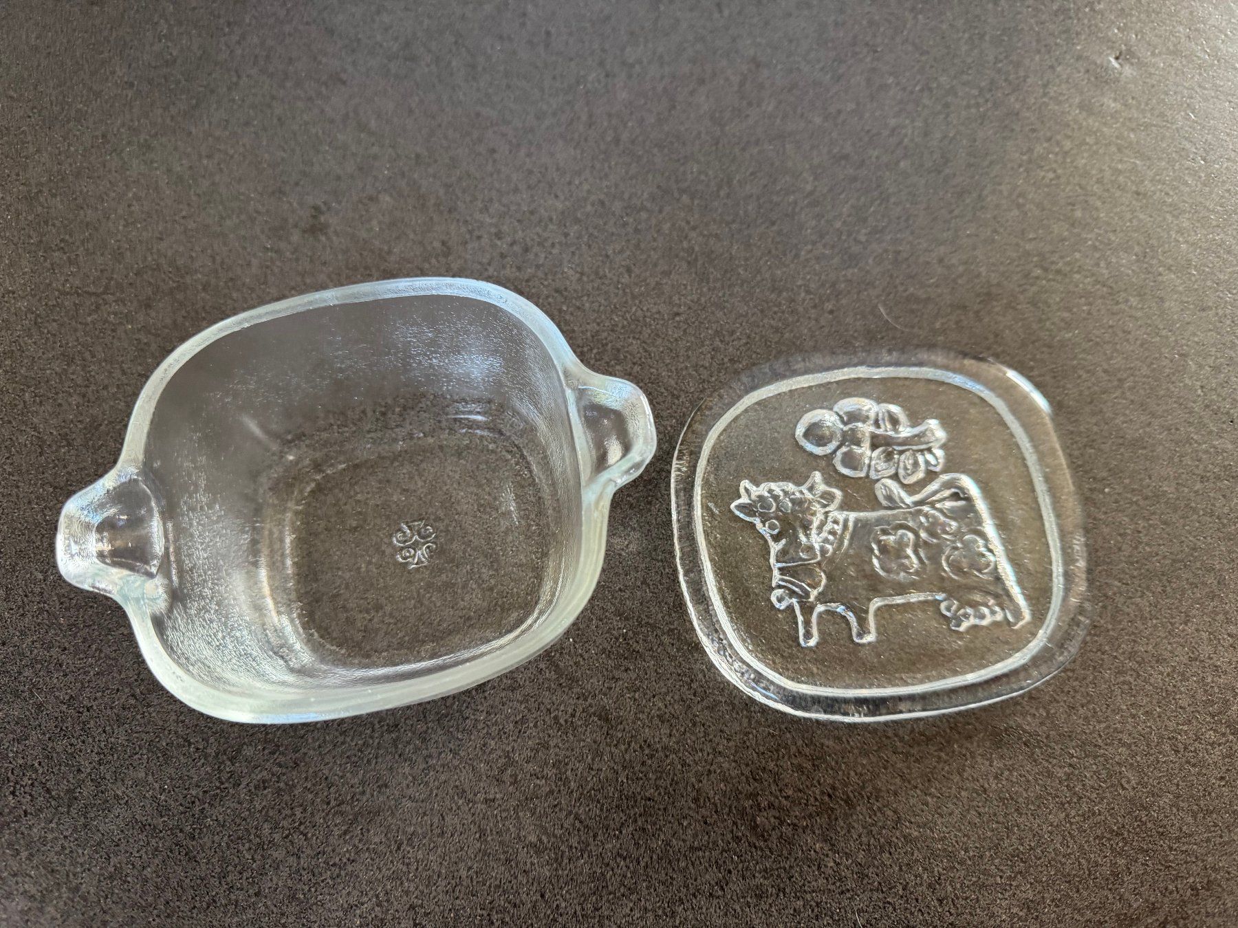 Glasi Hergiswil Bicchieri: Glasi Hergiswil Glasdose mit Deckel "OLMA" – Usato da Fribourg venduto da tschjoly 3