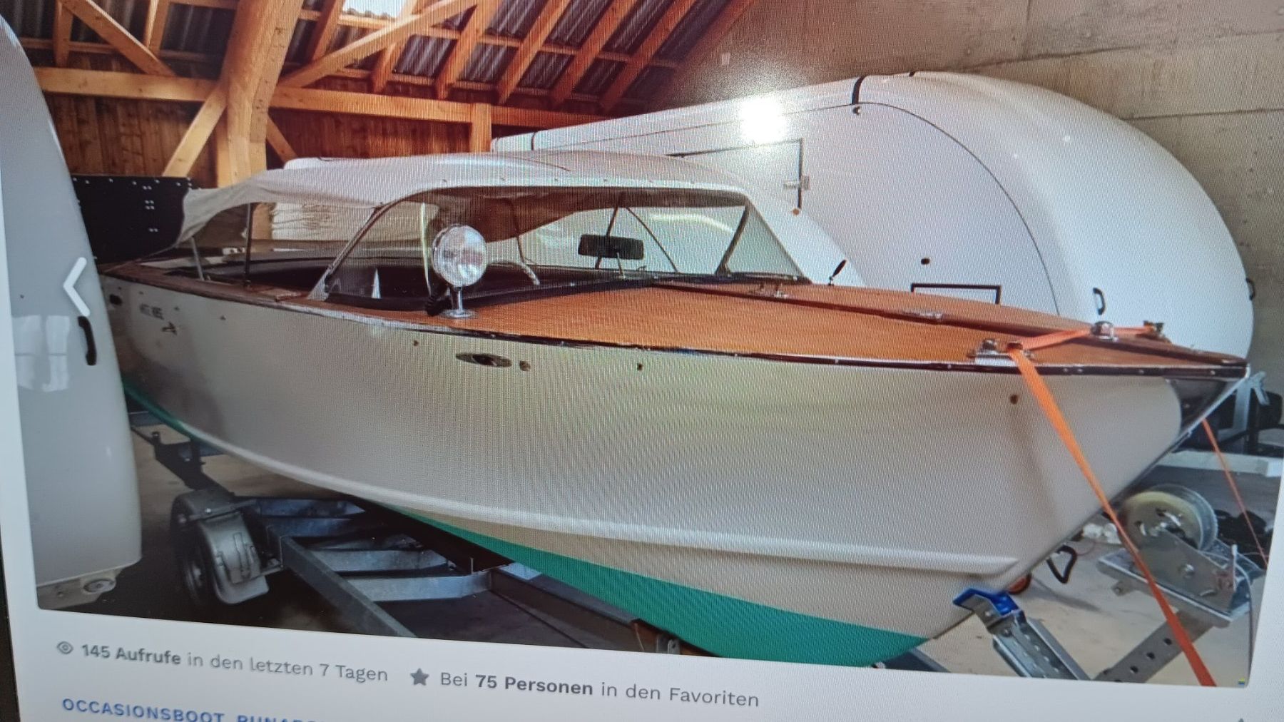 Barche: Riva Burkhardt 580 Oldtimer Motorboot restauriert 1969 – Usato da Wauwil venduto da fiero2000