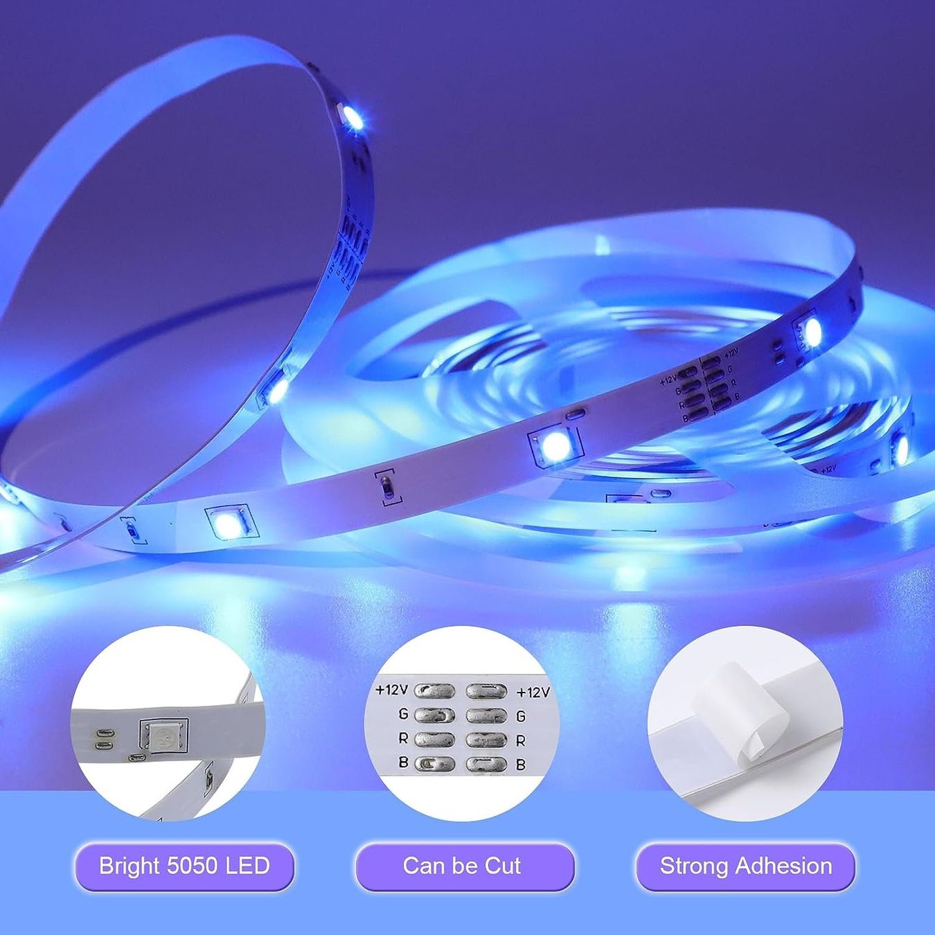 Ghirlande e barre luminose: LED Strip 5M, RGB 5050 – Nuovo e nell'imballaggio originale da Nuglar venduto da SaleRitter 2