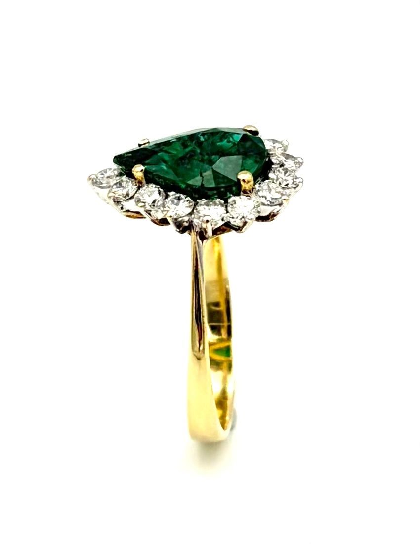 Anelli: Bague or 14K émeraude et diamants – Usato da Renens VD venduto da Diademe.sarl 3