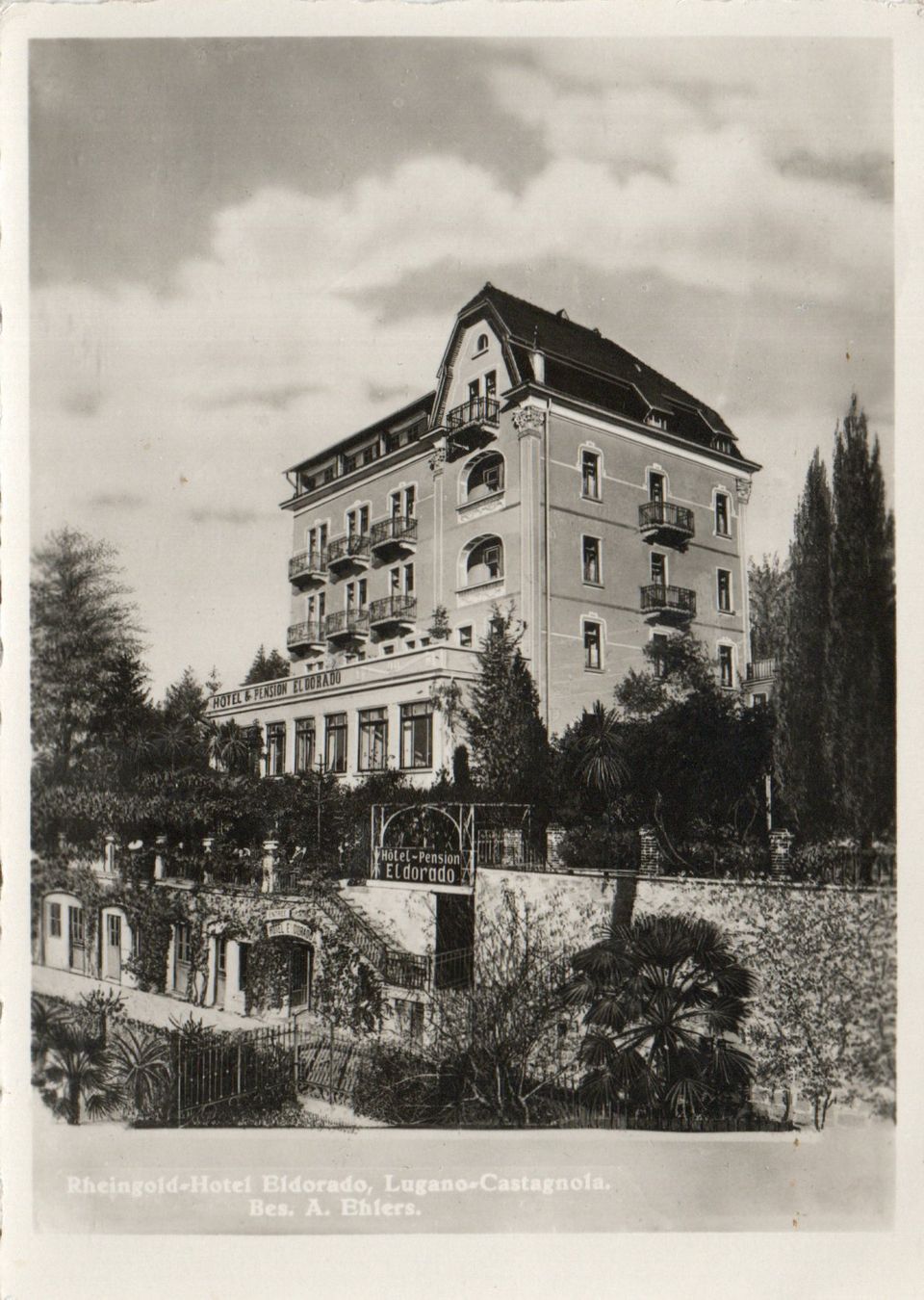 Cartoline postali: Castagnola - Hotel Eldorado – Usato da Melano venduto da pisonsdro