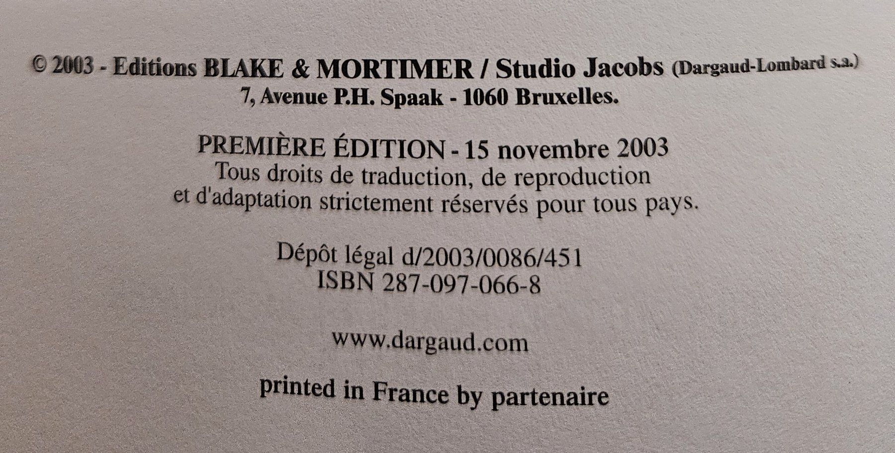 Fumetti: Blake et Mortimer N 16 EO (T.B.E.) G.FORMAT Les Sarcophages – Usato da Prévonloup venduto da bitume1975 1