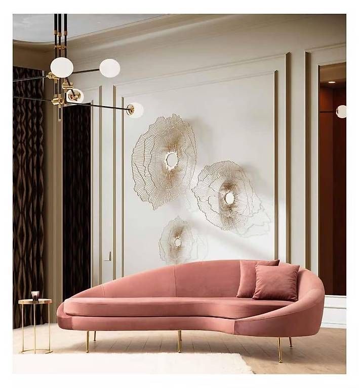 Divani: Designer Sofa aus Samt NEU rosa – Usato da Zürich venduto da Puck3