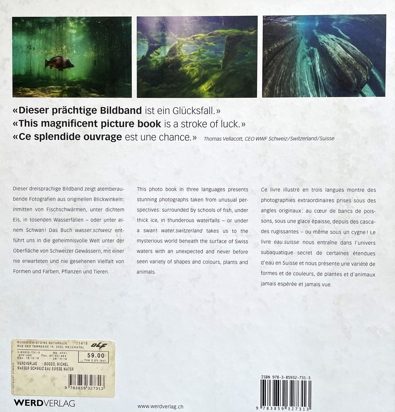 Libri: Wasser Schweiz / Eau Suisse - Michel Roggo – Usato da Savagnier venduto da Ne2065 1