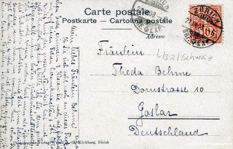 Cartoline postali: Val Maggia - Ponte Brolla Ticino coloriert 1908 – Usato da Emmenbrücke venduto da teestube 1