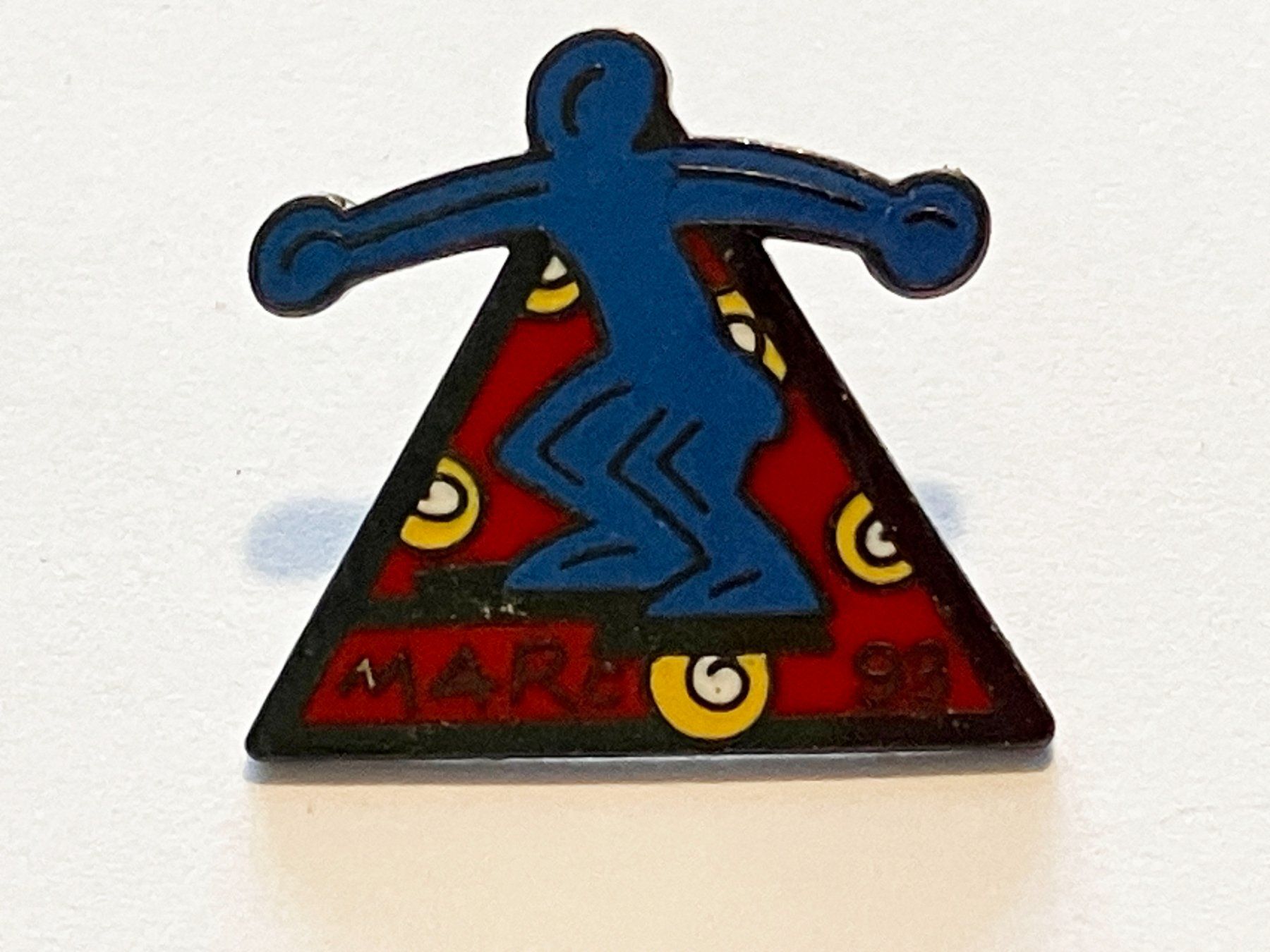 Placchette & Badge: 1 Pin Mare 1993 - Keith Haring – Usato da Basel venduto da djwwpp
