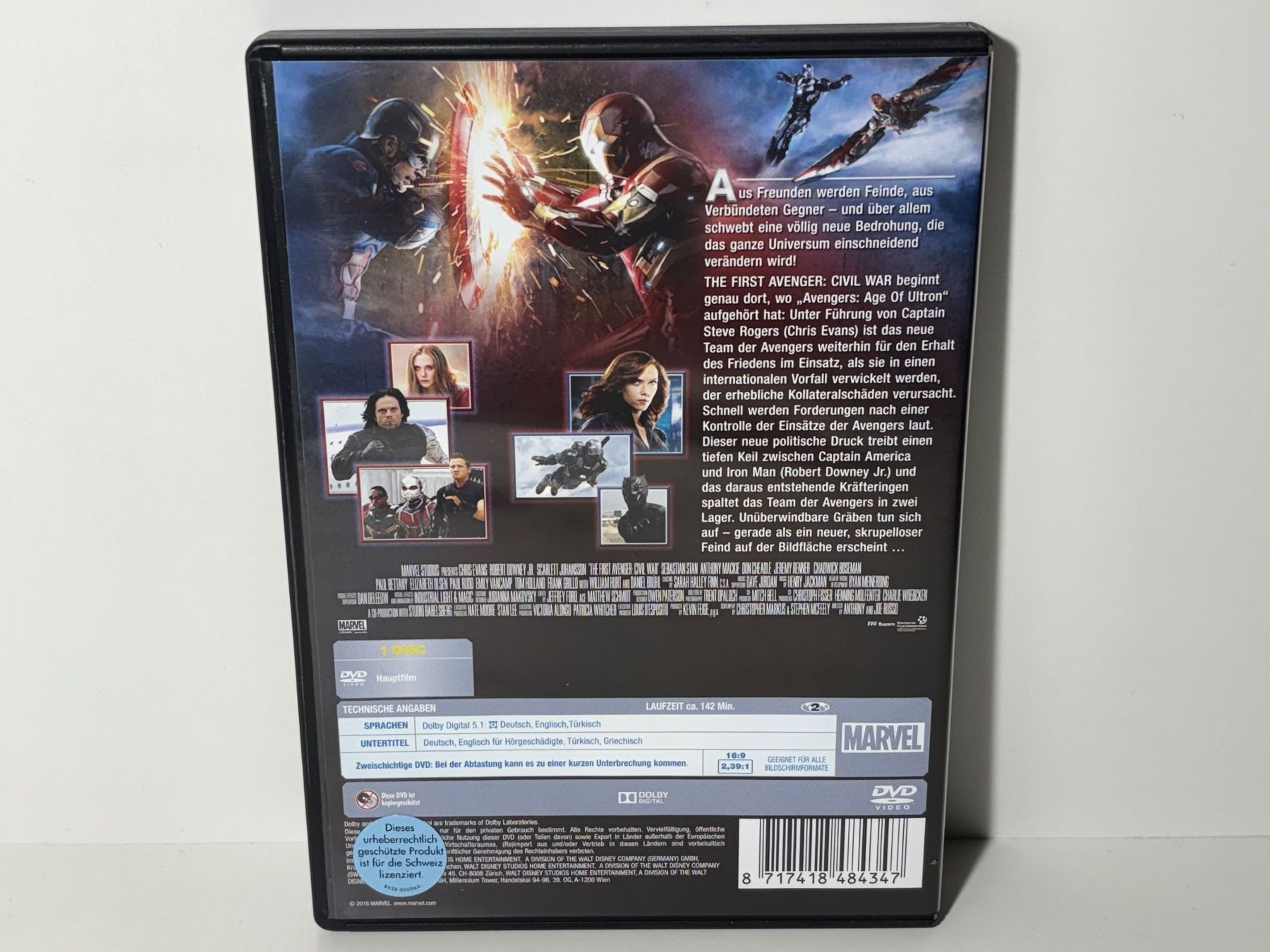 Tutti i DVDs: Captain America 3 - Civil War DVD – Usato da Wilderswil venduto da Sstriker 1
