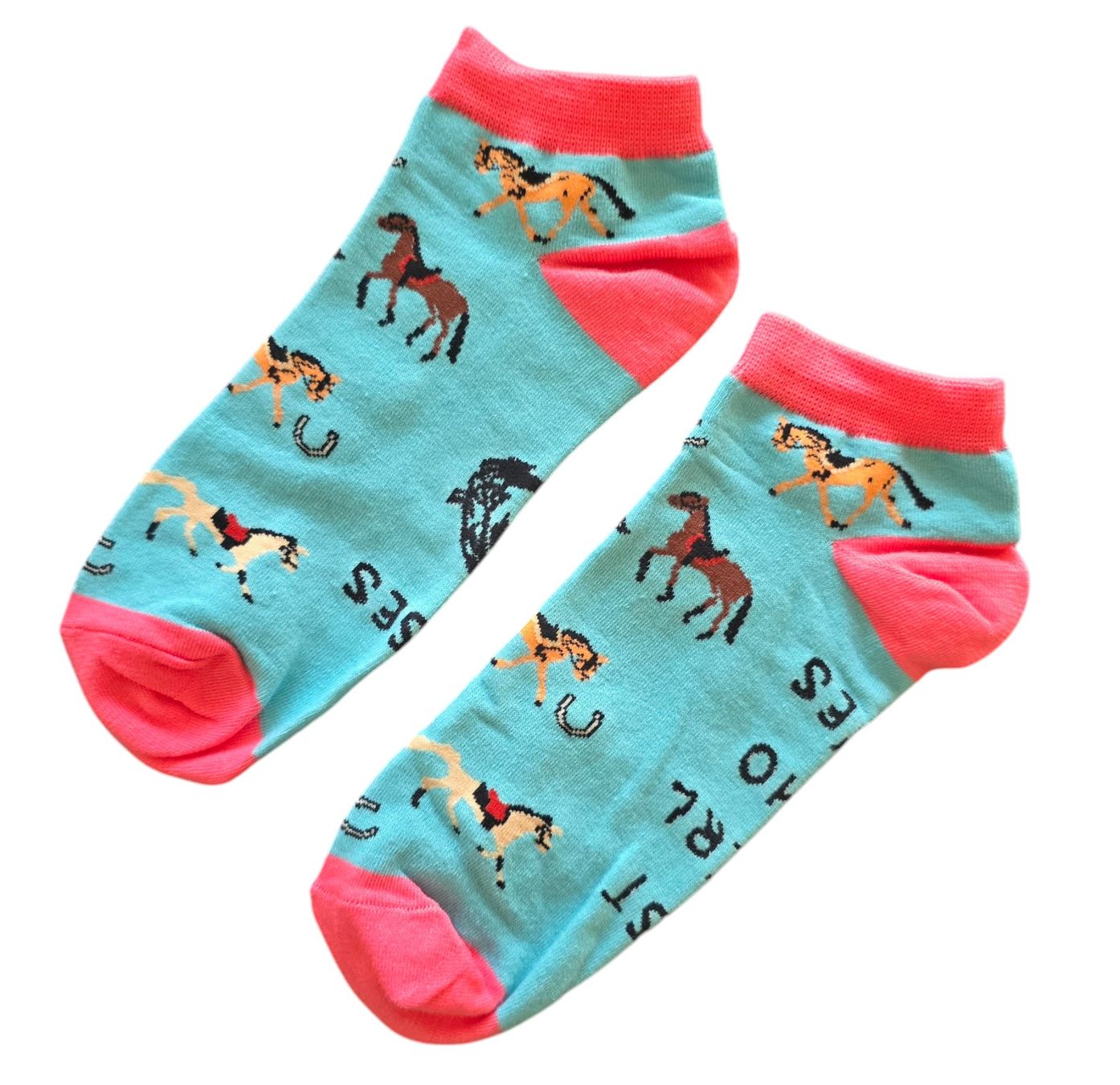 Socken: Sneaker-Socken Pferde / Horses / Hufeisen – Neu und originalverpackt aus Zürich von amysmith