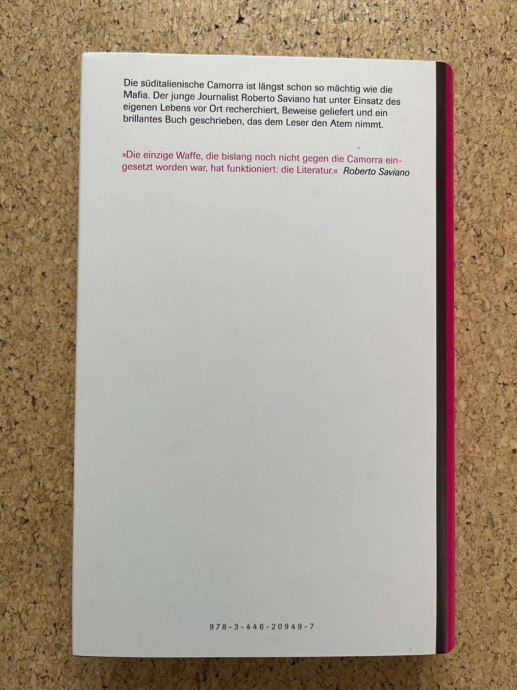 Libri: Buch gebunden "Gomorrha", Roberto Saviano – Usato da Grosswangen venduto da Vita500 1