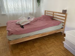 TARVA Bett mit Matratze, Rost und 3x Bettkästen