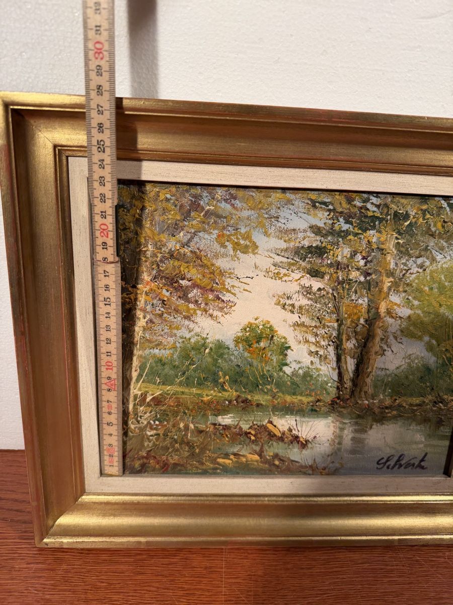 Dipinti: Charming Autumn Landscape Painting signed – Usato da Lausanne venduto da artnouveau04 5